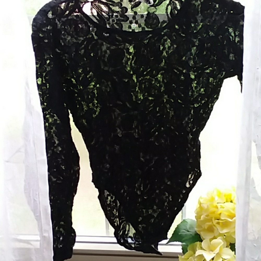 Black lace bodysuit